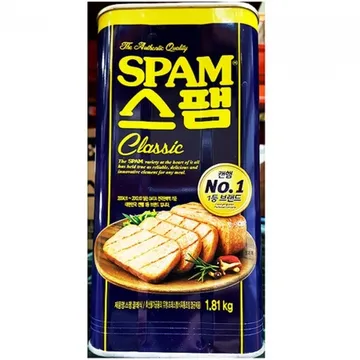 부대찌게햄 스팸(백설 1.81K) 6개 식자재 업소용 대용량 부대찌개재료 햄캔 부대찌 노미트햄캔 개 호멜 백설 프라이드 부대햄