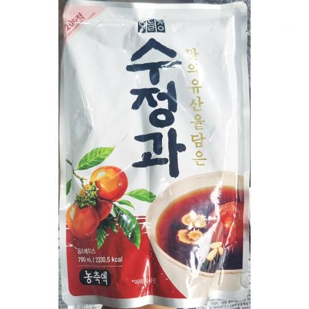 수정과농축액(하늘청 790ml)X10 수정과 농축액 음료베이스 전통음료 음료엑기스 업소용 식자재 대용량 카페음료