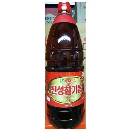 참기름 A급(진성 1.8L) 한식당 나물요리 볶음요리 대용량기름 업소용 참깨 고소한맛 양념