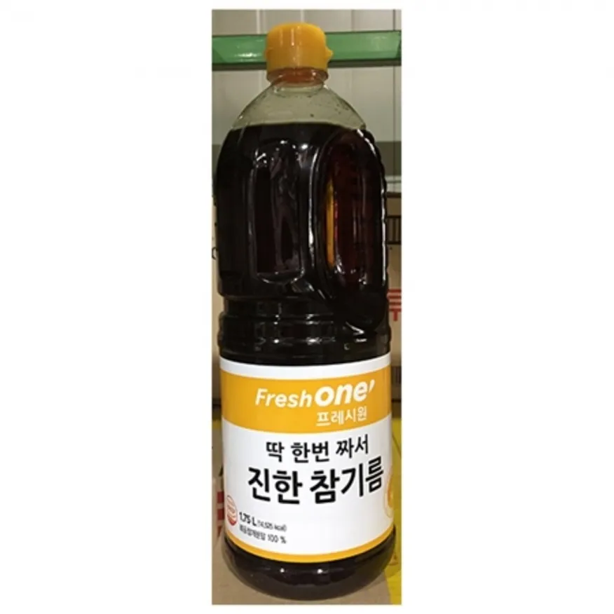 진한 참기름(FO 1.75L) 1개 식자재 업소용 대용량 오뚜기 저온압착 제일제당 고소한 년 농부창고 고향식품 강동상회 국산 이미지
