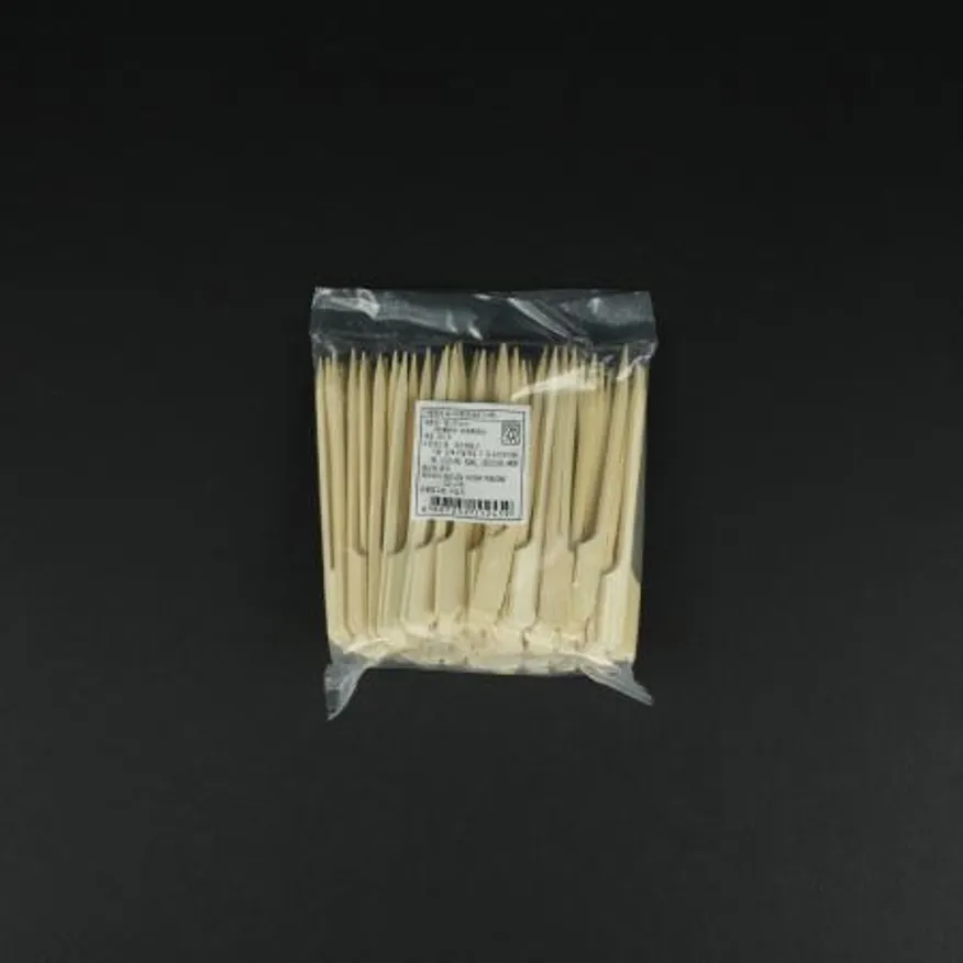 대관령- 손잡이 꼬지대 10cm 100개입 손잡이꼬지 꼬지 꼬치 업소용 대용량 나무꼬치 오뎅꼬치 분식점 일회용꼬치 이미지