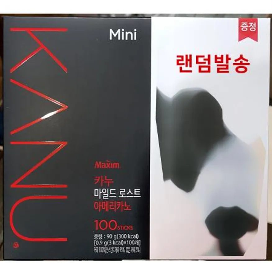 카누(아메 마일드로스트 0.9g x 100T) 인스턴트커피 아메리카노 커피 블랙커피 업소용 카페재료 식당용 사무실커피 대용량 이미지