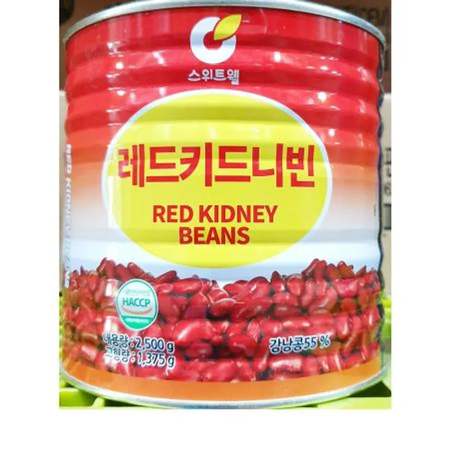 레드키드니빈스(스위트웰 2.5k) 1개 식자재 업소용 대용량 스위트웰 레드키드니 더착한푸드 베이키드 주방용품 베이키드빈스 배리프 삼아 베이크드 이미지
