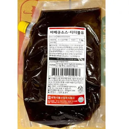 바베큐소스(TW 태원 1K) 1개 식자재 업소용 대용량 오뚜기 코스트코 스테이크 잭다니엘 에이치에이유통 이금기 폰타나 시아스 제이케이푸드 이미지