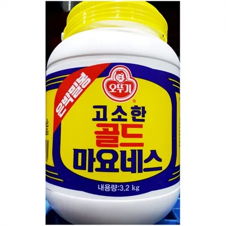 은박마요네즈(오뚜기 3.2K)X4 마요네즈 은박 업소용 대용량 식당용 샐러드소스 샐러드드레싱 급식용