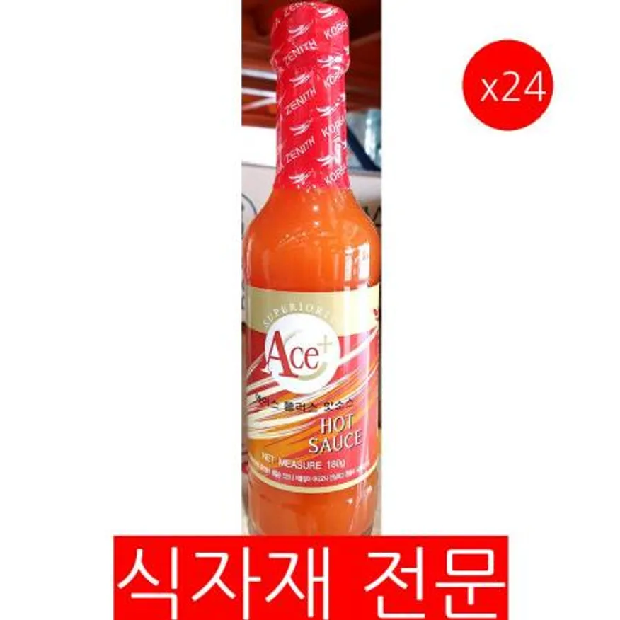 핫소스(제니스 180ml)X24 매운소스 업소용 식자재 대용량 양념소스 치킨집 식당 피자소스 이미지