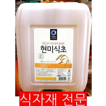 현미식초(대상 18L) 1개 식자재 업소용 대용량 현미 현미식초 식당 오뚜기 대상 식초 백설 오너클랜 식당용