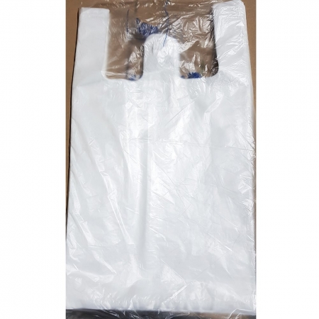 비닐쇼핑백 백유백 (37 x46cm) 70매 1개 식자재 업소용 대용량 검정 재활용 손잡이 손잡이비닐 쓰레기 도시락 인쇄 생분해 속 이미지