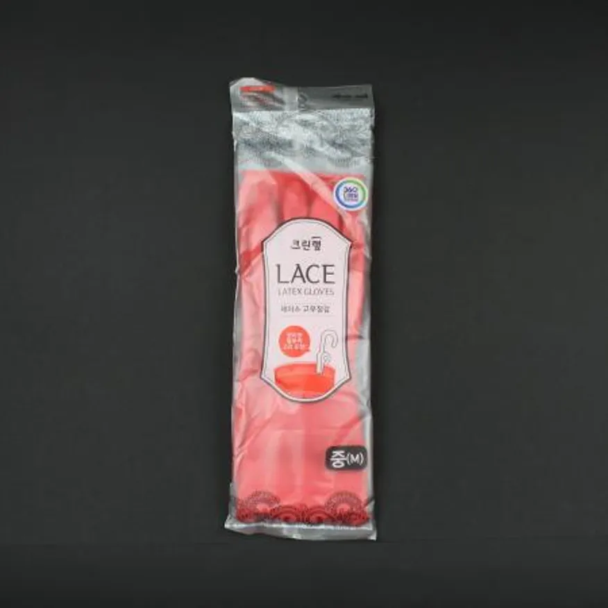 크린랩- 레이스고무장갑 코랄 중 이미지