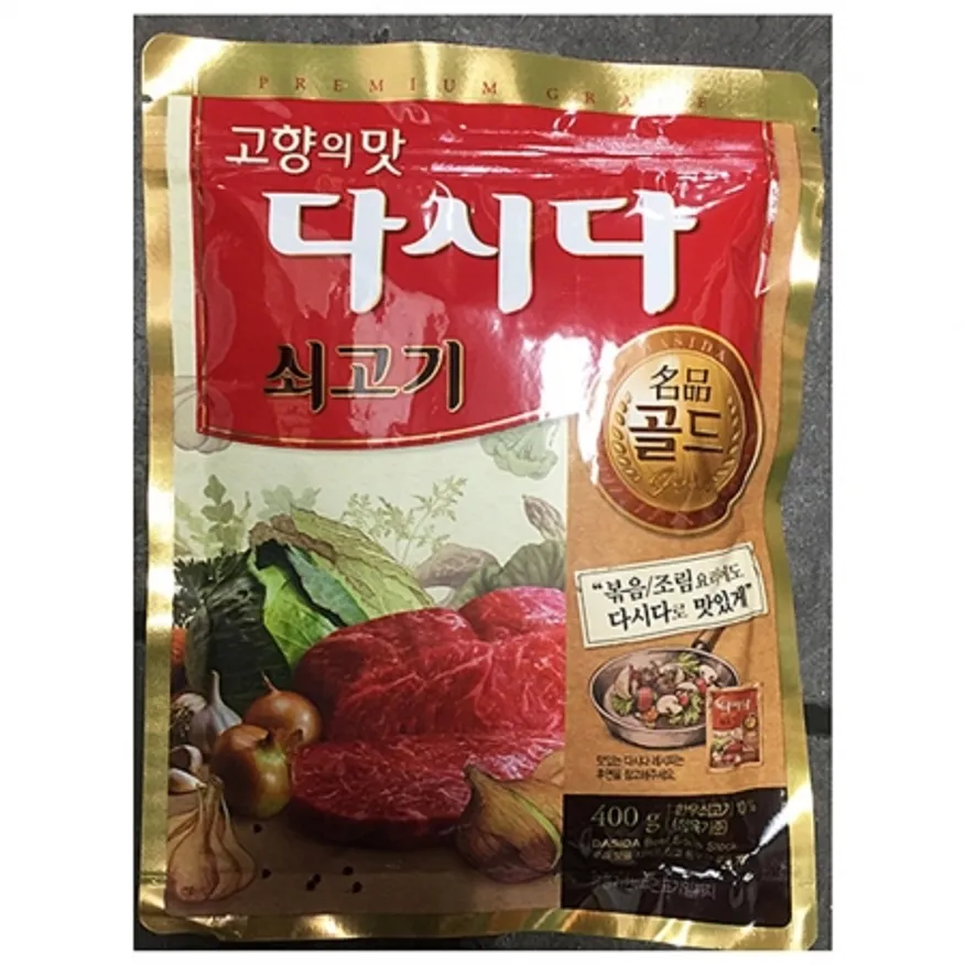 쇠고기 다시다(백설 명품골드 400g 20개) 식자재 업소용 대용량 대상 쇠고기 샘표 해표 화미 제일제당 쇠고기다시 이츠웰 진한 이미지