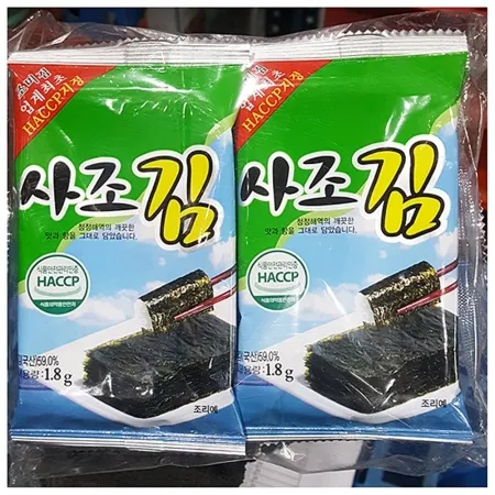 도시락김(사조 10x24매) 1개 식자재 업소용 대용량 대천김 해농 광천김 시골김 중앙맛김 소문난삼부자 소문난삼부자김 동원 성경김본사