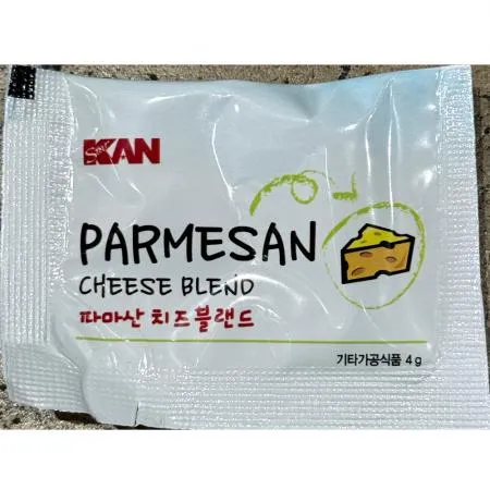 일회용 파마산치즈(우전 4g x100입 400g) 5개 식자재 업소용 대용량 아담스 달디단마켓 제이케이푸드 에이치에이유통 태원 아담스팜 지케이푸드 분이네 디엘