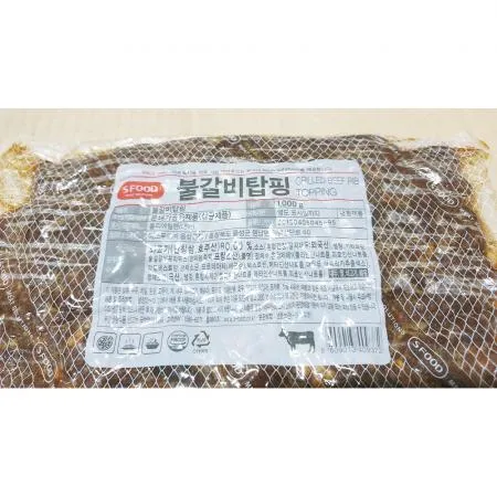 불갈비토핑(에쓰푸드 1K) X10 불갈비 갈비토핑 냉동불갈비 업소용 대용량 식자재 피자토핑 샌드위치재료 샐러드재료 이미지