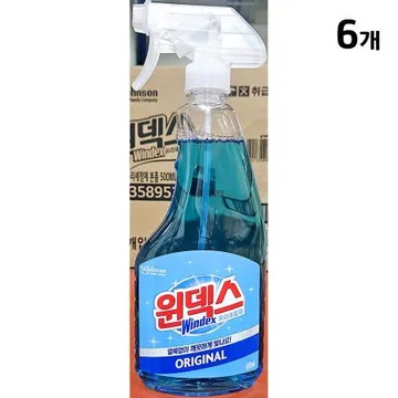 유리세정제(윈덱스 500ml 유리용) 6개 식자재 업소용 대용량 에코후레쉬 엘지생활건강 살림백서 아스토니쉬 유한양행 홈스타 깔끔대장 생활공작소 곰팡이