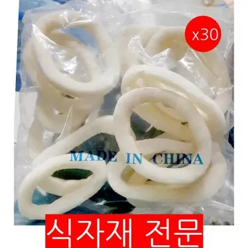 오징어링(껍질제거 400g) 30개 식자재 업소용 대용량 냉동 오징어링 성원식품 바다더해 업소용 도매 오징어 트레이더스 통