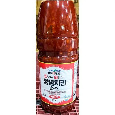 매운맛 양념치킨소스(청우 2.1k) 식자재 업소용 치킨집 대용량 소스도매 치킨소스 매운소스 튀김닭소스