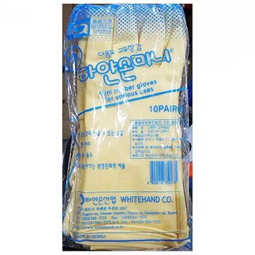 고무장갑(손목 소 미색 하얀손 10입) 5개 식자재 업소용 대용량 명진 생활공작소 코스트코 태화지앤지 태화 마미손 모스트픽 유한킴벌리 라텍스