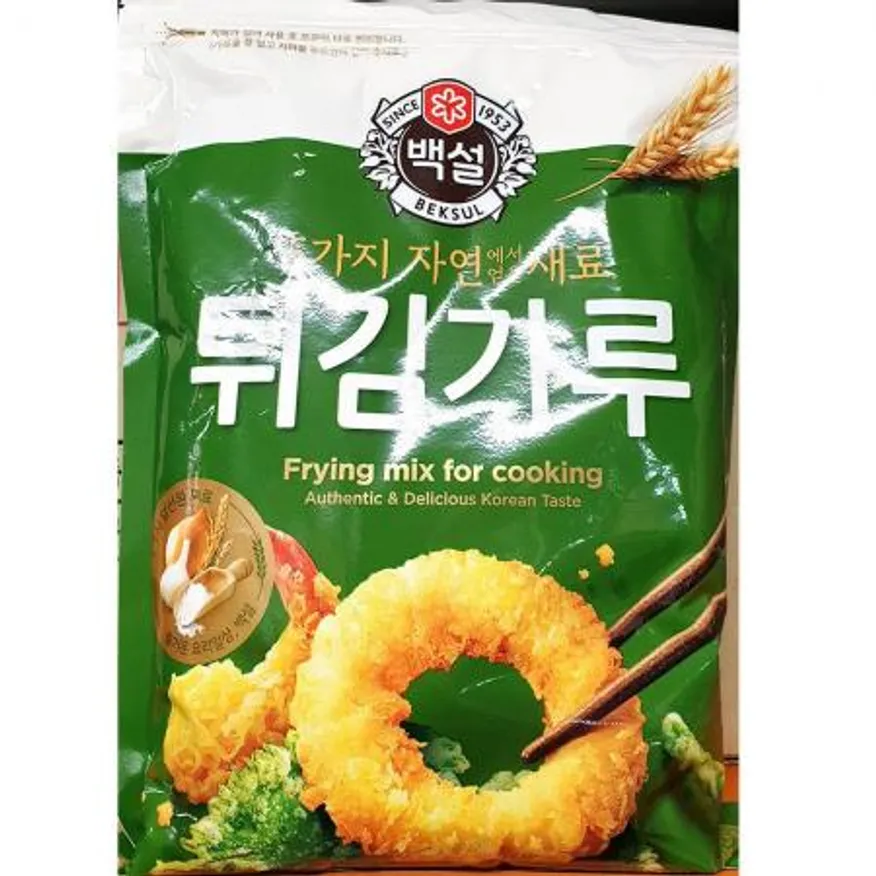튀김가루(백설 자연재료 1K) 튀김믹스 바삭한튀김 대용량 업소용 식당튀김가루 식자재 밀가루 튀김요리 부침가루 이미지