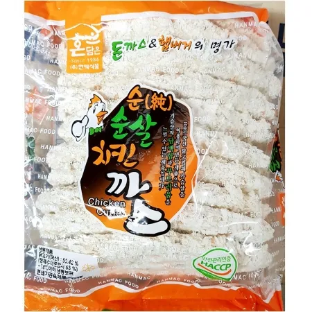 한맥 순살치킨까스(140gx10)X6 치킨까스 냉동식품 식자재 업소용 간식 안주 즉석식품 순살치킨 한맥치킨까스 닭가슴살튀김