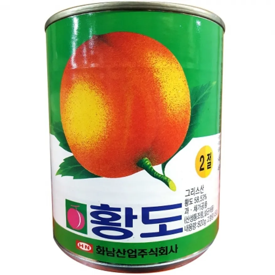 황도복숭아캔(2절 화남 820g) 12개 식자재 업소용 대용량 알쿠니아 화남 동원 신진물산 동원과일 오뚜기 과일 화남산업 식당용 이미지