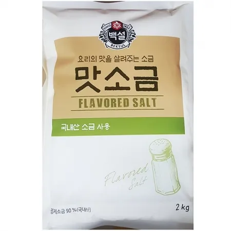 맛소금(백설 2K) 6개 식자재 업소용 대용량 맛소금 대상 백설 가공 태산