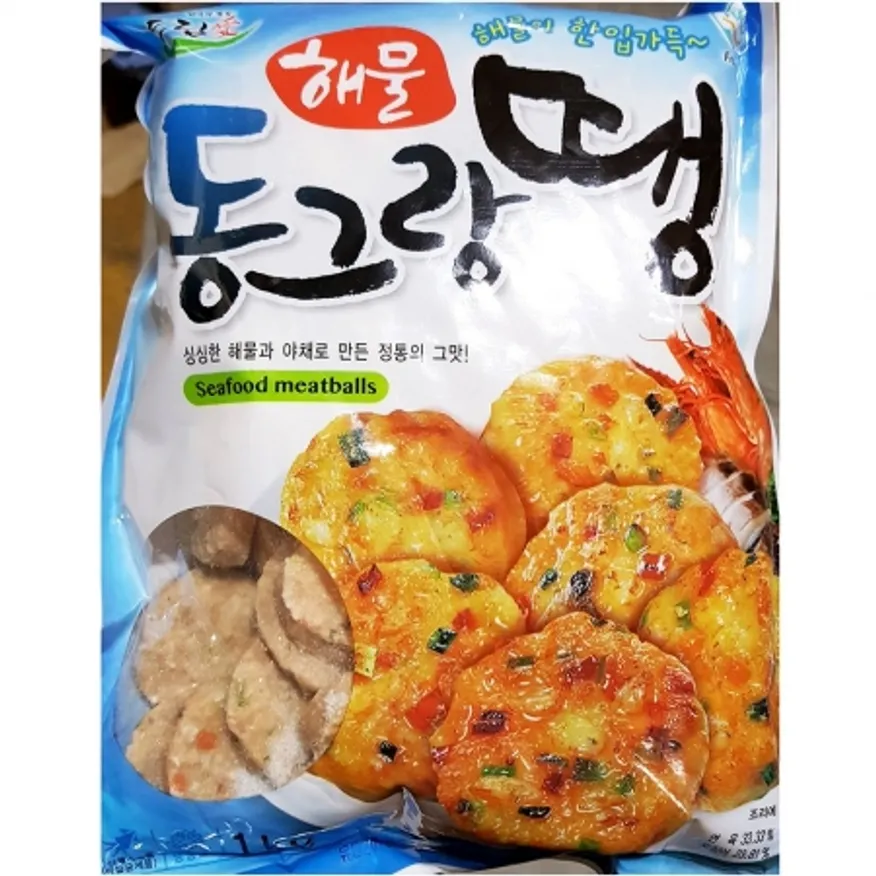 씨밀레 해물동그랑땡 1KX10 동그랑땡 간편식 반찬 술안주 식자재 업소용 냉동식품 이미지