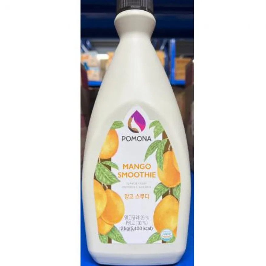 망고스무디(포모나 2K) X6 카페재료 업소용 음료베이스 과일음료 디저트카페 망고퓨레 스무디베이스 망고원액 이미지