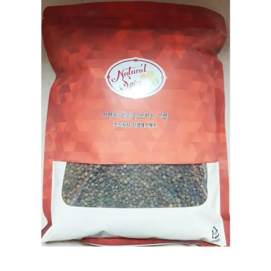 흑후추 홀(신영 파우치 1k) 1개 식자재 업소용 대용량 천우 케이투 이슬나라 서원 프레시원 첫맛 흑후추 신영 이미지