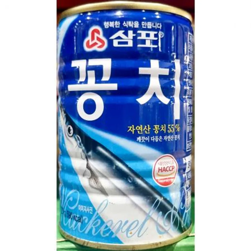 꽁치캔(삼포 400g) X24 꽁치통조림 꽁치 식자재 수산물 해산물요리 꽁치찌개 업소용 식당재료 통조림 이미지