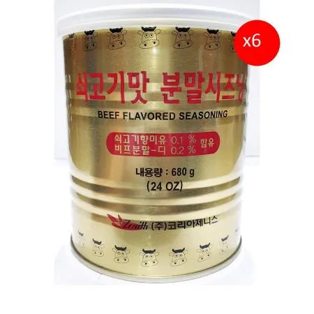 소가루(제니스 비프베이스 680g) 6개 식자재 업소용 대용량 제니스 분말 소스 하오마 진수미 청정원 양념가루 가루양념 육수 이미지