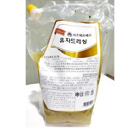 유자드레싱(평강 2k) 1개 식자재 업소용 대용량 한끼스토리 쇼켄 평강 청우 일식 유자 와사비 모노링크 수끼 이미지