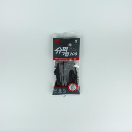 3M-슈퍼그립 장갑 그레이 S 작업용 미끄럼 방지 업소용 청소용 위생 안전 다용도 식당 카페