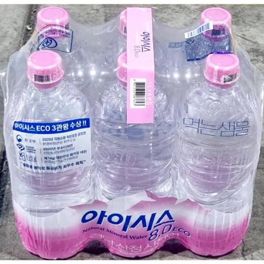 생수(아이시스 1L 6개) 업소용물 식당용음료 카페용 사무실용 단체행사 미네랄워터 1l생수 먹는샘물 이미지