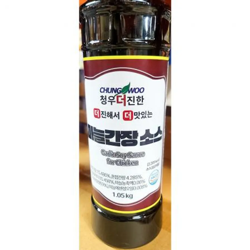 마늘치킨간장소스(청우 1k) 식자재 업소용 치킨집 닭강정소스 식당 치킨소스 간장소스 마늘소스 이미지