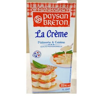 휘핑크림(페이장브레통 동물성35프로 1k) 1개 식자재 업소용 대용량 선인 밀락 크림 휘핑크림 컴파운드 위핑 휘핑 페이장브레통 에버휩