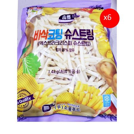 바삭코팅슈스트링(소울마켓 1.4K) 6개 식자재 업소용 대용량 맥케인 아이그레 아비코 맘스터치 루토사 코스트코 심플로트 이제이푸드스토리 노브랜드 이미지