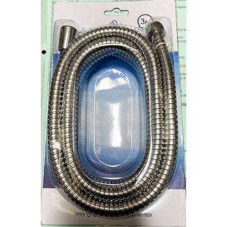 샤워호스(스텐 블리스터포장 3M) 욕실 샤워기 호스 스테인레스 업소용 욕실용품 가정용 모텔용