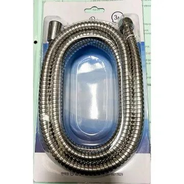 샤워호스(스텐 블리스터포장 3M) 1개 식자재 업소용 대용량 크린워터 스테인리스 욕실 올 사각 수압상승 철물팩토리 해바라기 해피달링