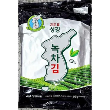 전장김(성경 녹차 60g) 1개 식자재 업소용 대용량 해농 구운 업소용 해양씨위드 광천김 곰표 완도 남광 온정원