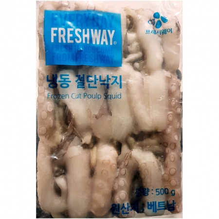 냉동 절단낙지 500g(M) 1개 식자재 업소용 대용량 이츠웰 냉동 절단낙지 절단 손질 주꾸미 훈훈수산 최상의 태국산 이미지
