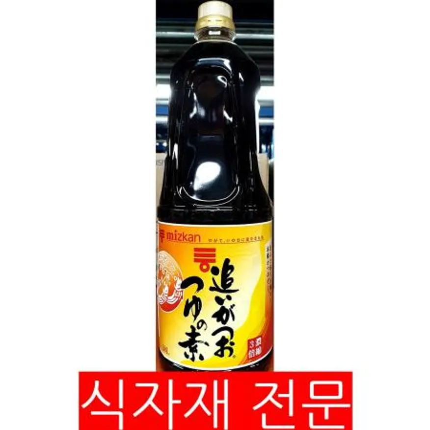 쯔유(미즈칸 오이가쯔오1.8K) 1개 식자재 업소용 대용량 쯔유 청우 수끼 선도식품 우동 일식 가쓰오 국물 신세계몰 이미지