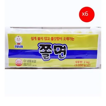 천일식품 쫄면(2K) 6개 식자재 업소용 대용량 평화 삼보 평화에프앤비 성일 맛찬들 천일 면사랑 쫄면 강원