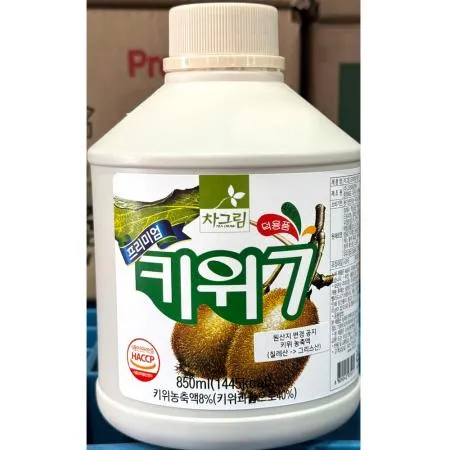 키위원액(차그림 850ml) 12개 식자재 업소용 대용량 참존 차그림 삼아 청솔 참존식품 키위 초특가 박스 키위원액