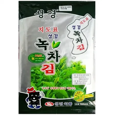 조미 녹차전장김(성경 30g)X10 조미녹차전장김 김 조미김 녹차김 전장김 업소용김 식당용 반찬재료 대용량 구운김