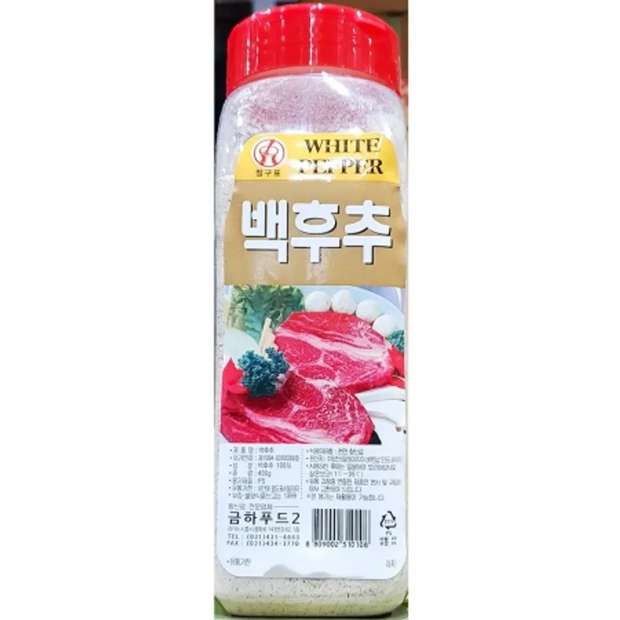금하 백후추 400g 20개 식자재 업소용 대용량 금하 서원 오토 맷돌표 풍전식품 미드미푸드 이미지