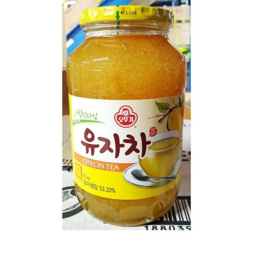 오뚜기 유자차(1k) 1개 식자재 업소용 대용량 유자차 오뚜기 고흥 꽃샘 꿀 꿀물차 꿀레몬차 담터 일화 이미지