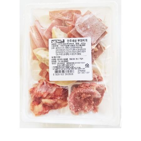 안주세상 부대찌개(400g) 식자재 업소용 대용량 부대찌개재료 햄캔 부대찌 노미트햄캔 개 호멜 백설 프라이드 부대햄 이미지