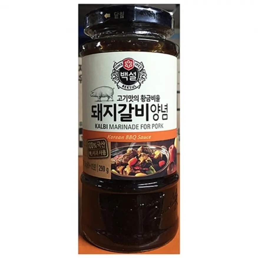 돼지갈비양념(백설 290g) 4개 식자재 업소용 대용량 돼지갈비양념 청정원 백설 돼지 식자재 업소 식당 대상 소모 이미지