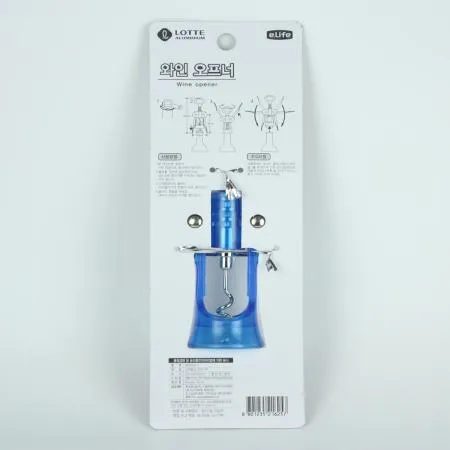 롯데- 칼라와인오프너(색상랜덤) 와인오프너 와인따개 코르크스크류 업소용와인따개 식당와인용품 주방용품 가정용와인오프너 병따개 와인액세서리 와인도구 이미지