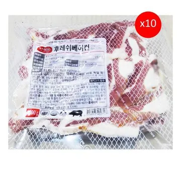 에쓰푸드 베이컨(2mm 1K) 10개 식자재 업소용 대용량 에쓰푸드 사조오양 슈가데일 오뗄 코주부 저염 쉐프 쉐프솔루션 베이컨